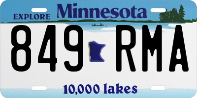 MN license plate 849RMA