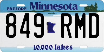 MN license plate 849RMD