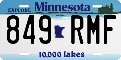 MN license plate 849RMF
