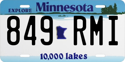 MN license plate 849RMI