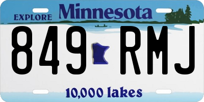 MN license plate 849RMJ