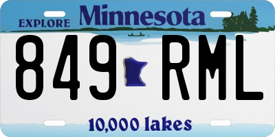 MN license plate 849RML