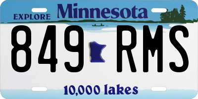 MN license plate 849RMS