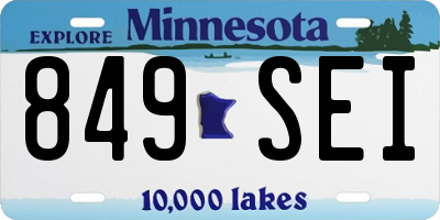 MN license plate 849SEI
