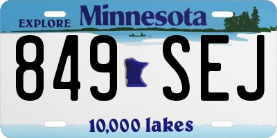 MN license plate 849SEJ