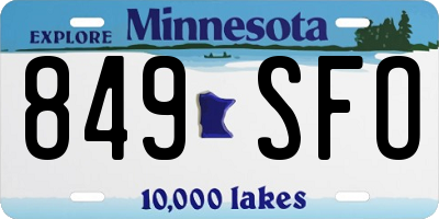 MN license plate 849SFO