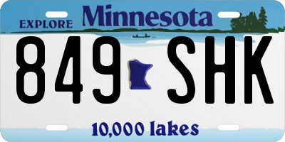 MN license plate 849SHK