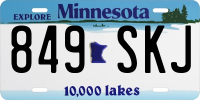 MN license plate 849SKJ