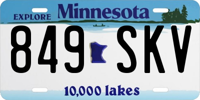 MN license plate 849SKV