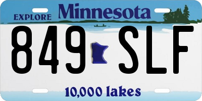 MN license plate 849SLF