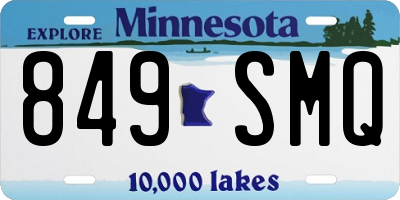 MN license plate 849SMQ