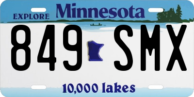 MN license plate 849SMX