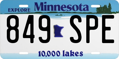 MN license plate 849SPE