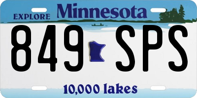 MN license plate 849SPS