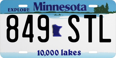 MN license plate 849STL
