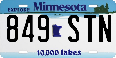 MN license plate 849STN