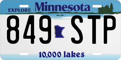 MN license plate 849STP