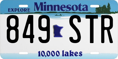 MN license plate 849STR