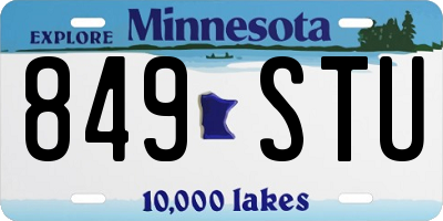 MN license plate 849STU