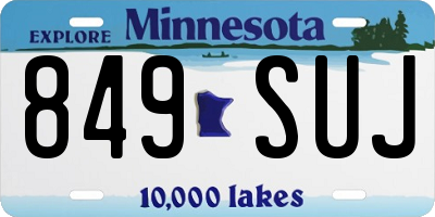 MN license plate 849SUJ