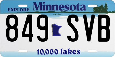 MN license plate 849SVB