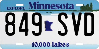 MN license plate 849SVD