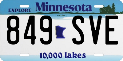 MN license plate 849SVE