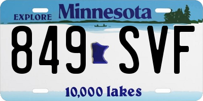 MN license plate 849SVF