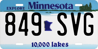 MN license plate 849SVG