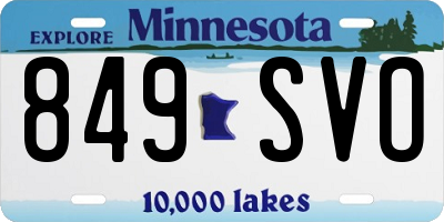 MN license plate 849SVO