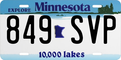 MN license plate 849SVP