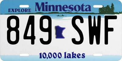 MN license plate 849SWF