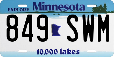MN license plate 849SWM