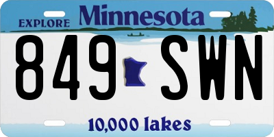 MN license plate 849SWN