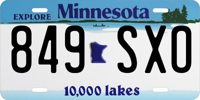 MN license plate 849SXO