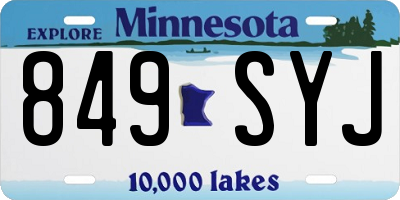 MN license plate 849SYJ