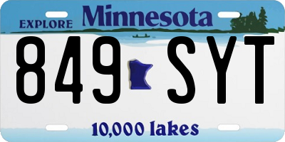 MN license plate 849SYT