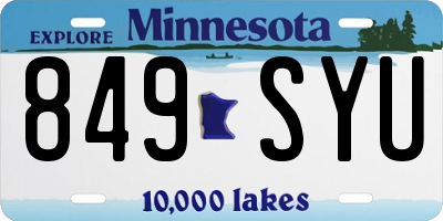 MN license plate 849SYU