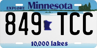 MN license plate 849TCC