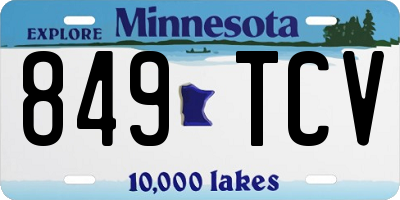 MN license plate 849TCV