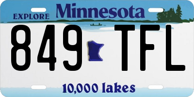MN license plate 849TFL