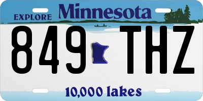 MN license plate 849THZ
