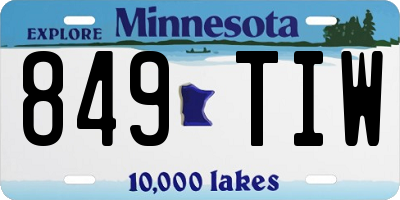 MN license plate 849TIW