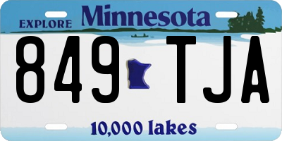 MN license plate 849TJA