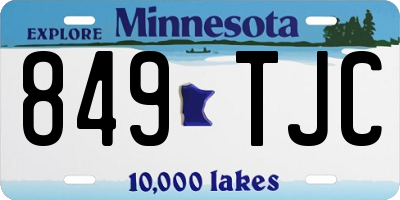 MN license plate 849TJC