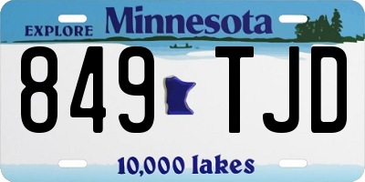 MN license plate 849TJD
