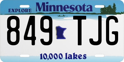 MN license plate 849TJG