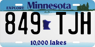MN license plate 849TJH