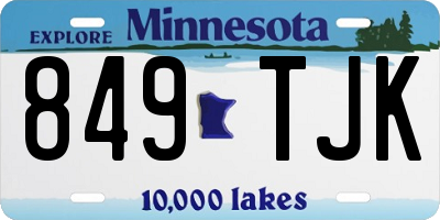 MN license plate 849TJK