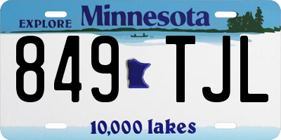 MN license plate 849TJL